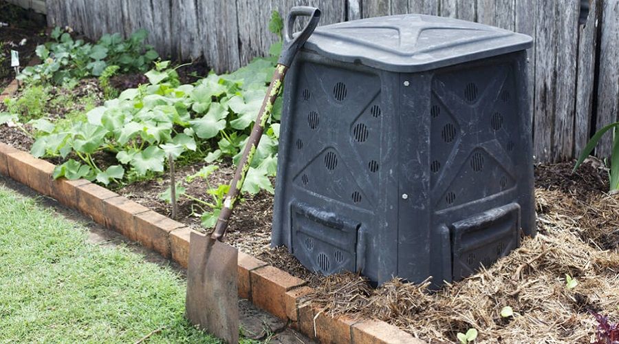 Horta em casa compostagem
