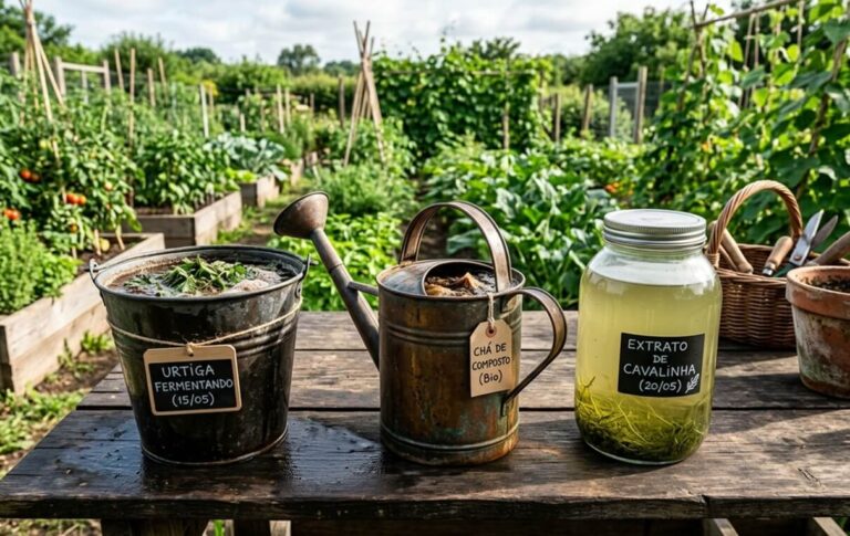 Biofertilizantes caseiros: Como usar a urtiga, o chã de composto e a cavalinha