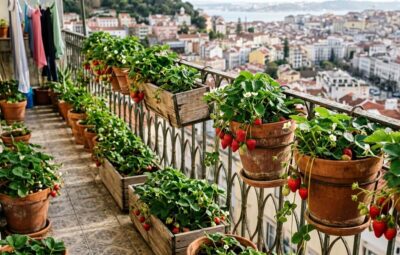 Morangos em vasos: como cultivar em varanda, terraço e jardim