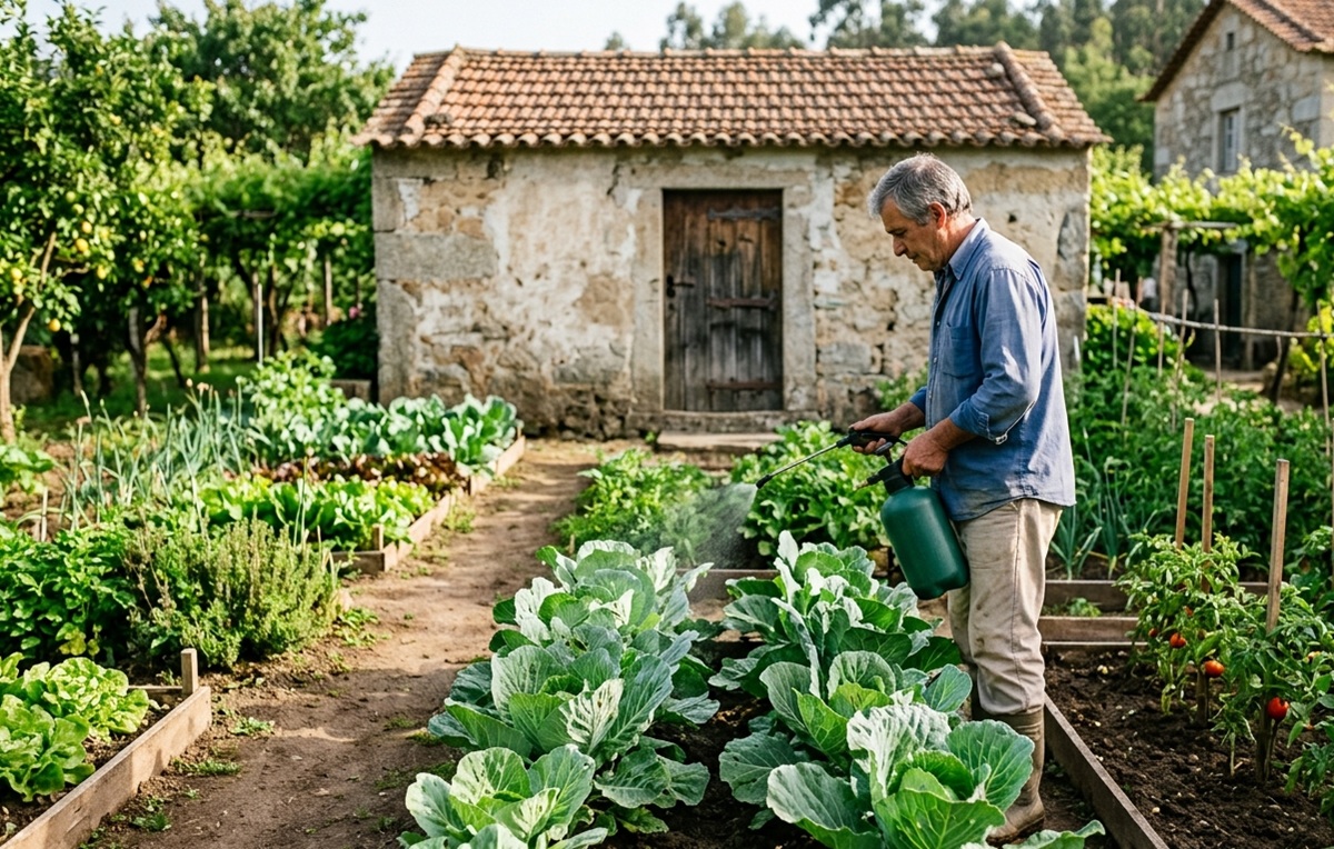 Bacillus thuringiensis aplicado numa horta portuguesa para controlar lagartas